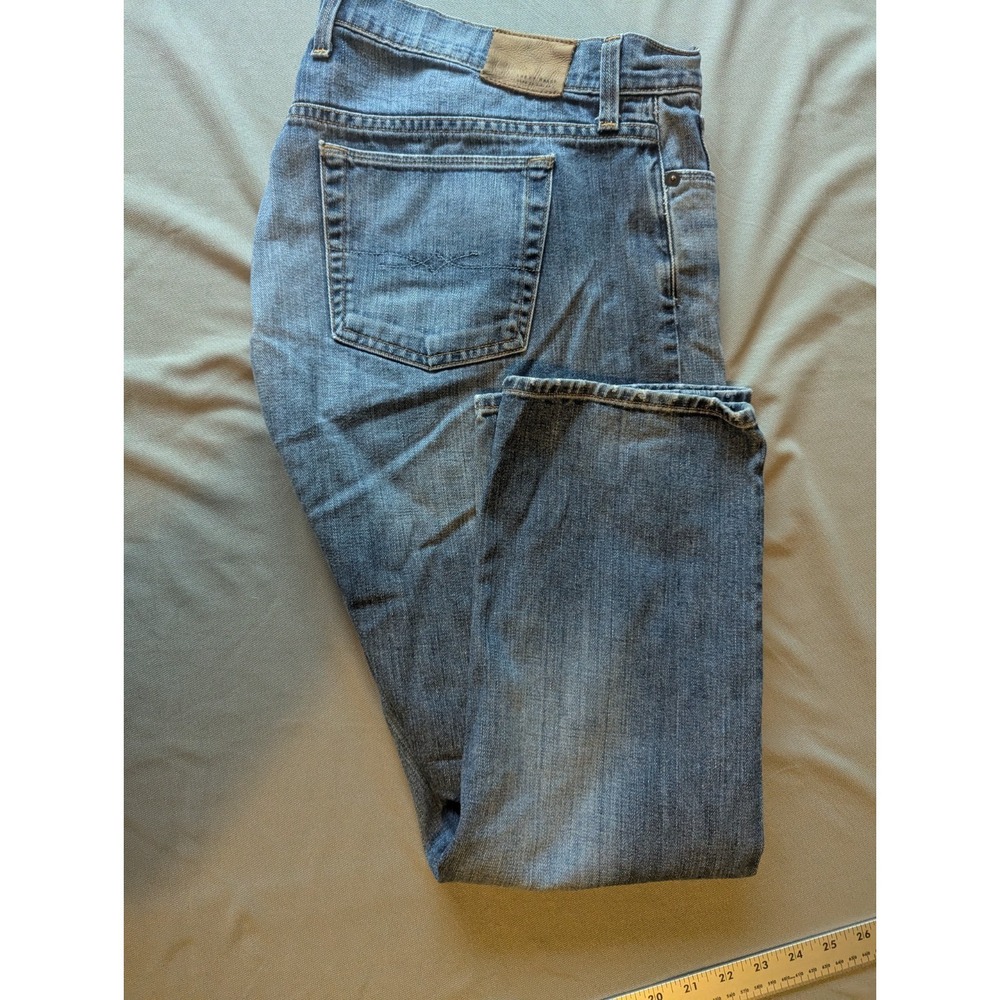 Lucky Brand Dylan Boyfriend Size 10/30 Women's Denim Jeans Made In USA Distress